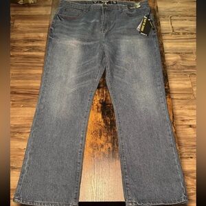 MBX Jeans Men’s 36x30 Slim Straight Stretch Blue Denim Inseam 28